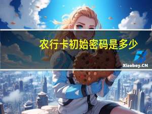 农行卡初始密码是多少