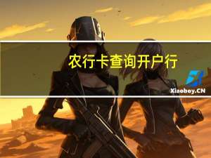 农行卡查询开户行（农行卡查询）