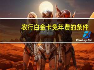 农行白金卡免年费的条件（农行白金卡怎么申请要年费吗?）