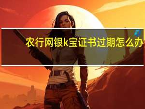 农行网银k宝证书过期怎么办（农行网银k宝证书下载）