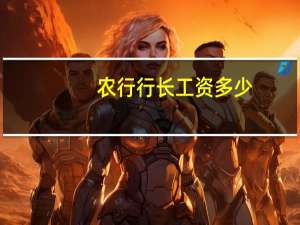 农行行长工资多少