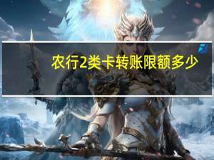 农行2类卡转账限额多少