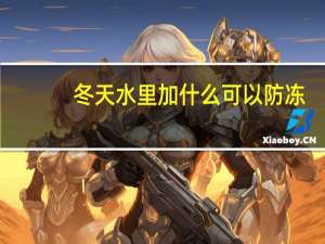 冬天水里加什么可以防冻