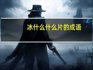 冰什么什么片的成语