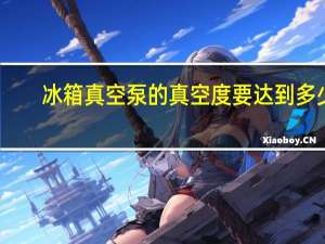 冰箱真空泵的真空度要达到多少