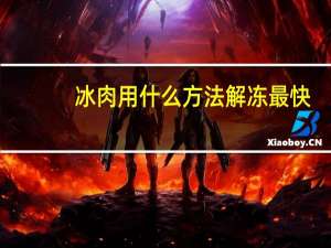 冰肉用什么方法解冻最快
