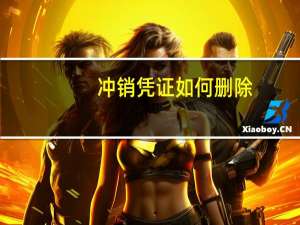 冲销凭证如何删除