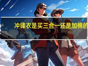冲锋衣是买三合一还是加棉的