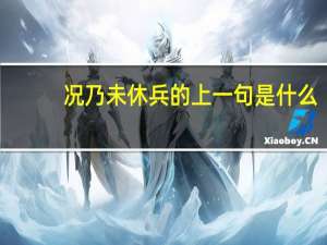况乃未休兵的上一句是什么