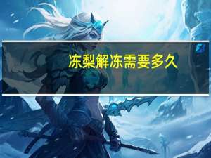 冻梨解冻需要多久