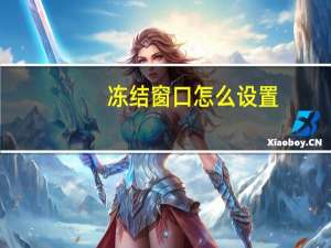 冻结窗口怎么设置（冻结窗口）