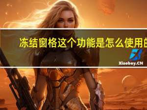 冻结窗格这个功能是怎么使用的（冻结窗格）
