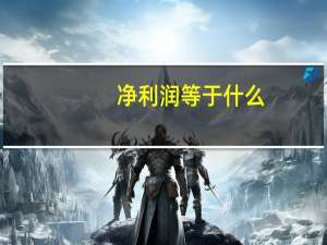 净利润等于什么