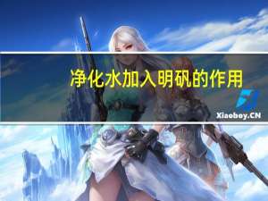 净化水加入明矾的作用（净化水加明矾的作用）