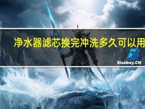 净水器滤芯换完冲洗多久可以用水