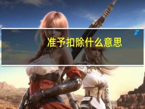 准予扣除什么意思