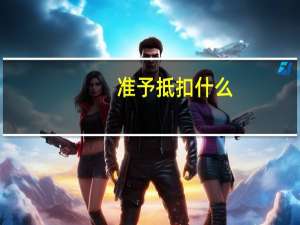准予抵扣什么