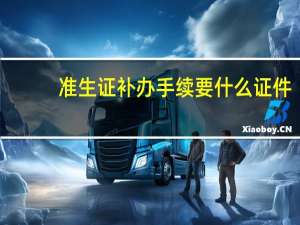 准生证补办手续要什么证件