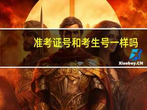 准考证号和考生号一样吗_