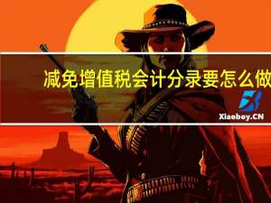 减免增值税会计分录要怎么做