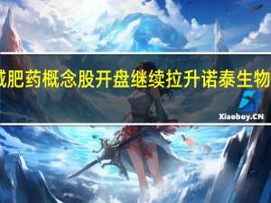 减肥药概念股开盘继续拉升 诺泰生物涨超10%