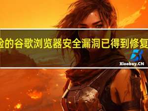 几个危险的谷歌浏览器安全漏洞已得到修复所以现在修补