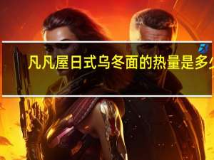 凡凡屋 日式乌冬面的热量是多少