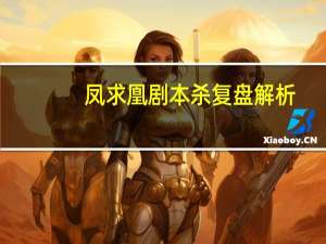 凤求凰剧本杀复盘解析