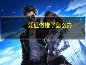 凭证做错了怎么办