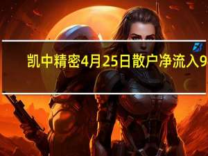 凯中精密4月25日散户净流入94.87万 股价多少钱一股