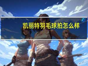 凯丽特羽毛球拍怎么样