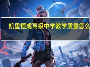 凯里恒成高级中学教学质量怎么样