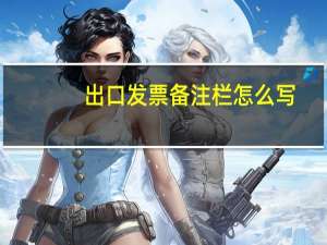 出口发票备注栏怎么写