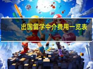 出国留学中介费用一览表