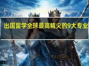 出国留学 全球最高精尖的9大专业盘点