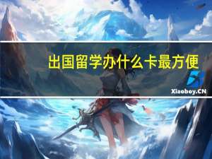 出国留学办什么卡最方便