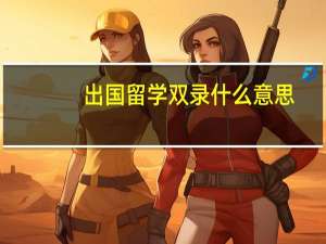 出国留学双录什么意思