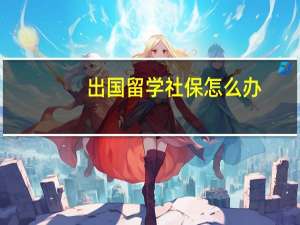 出国留学社保怎么办