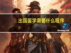 出国留学需要什么程序