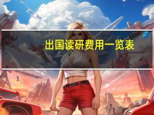出国读研费用一览表