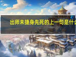 出师未捷身先死的上一句是什么