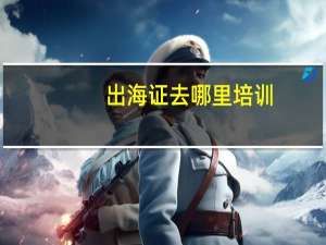 出海证去哪里培训