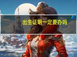 出生证明一定要办吗