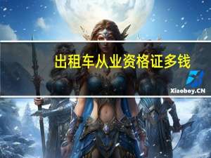 出租车从业资格证多钱