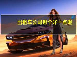 出租车公司哪个好一点呢