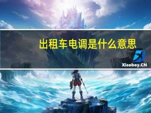 出租车电调是什么意思