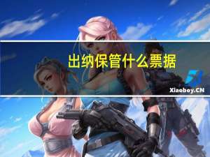 出纳保管什么票据