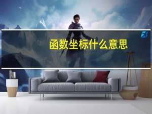 函数坐标什么意思