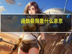 函数极限是什么意思