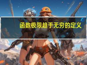 函数极限趋于无穷的定义